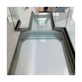 glass  straight staircase indoor office foshan factory